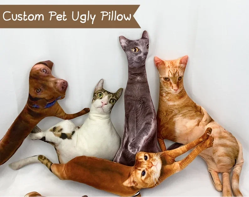 custom ugly cat pillows from etsy