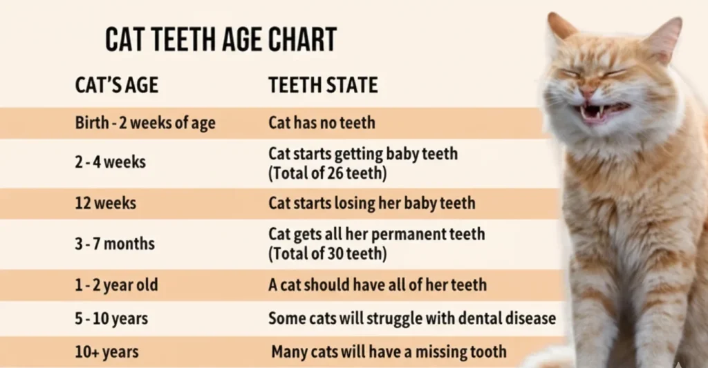 cat teeth chart